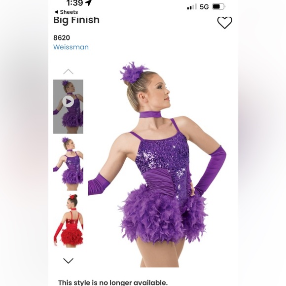 Weissman “Big Finish” Costume Red Size MC - Picture 2 of 2